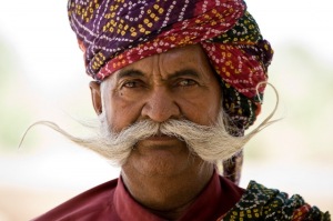 Rajasthani moustache (credit: thechatterjis.wordpress.com)